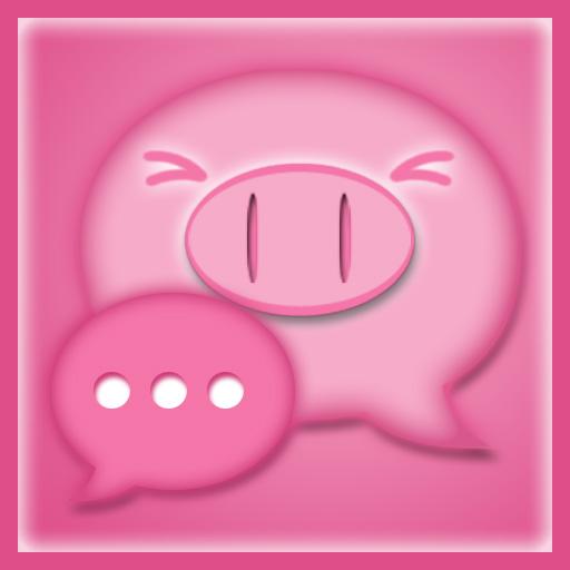 512x512 Pink Pig Go Sms Pro Theme Download Apk For Android