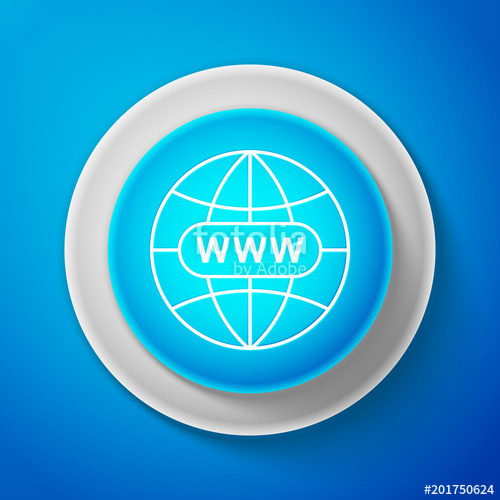 500x500 White Go To Web Icon Isolated On Blue Background Icon