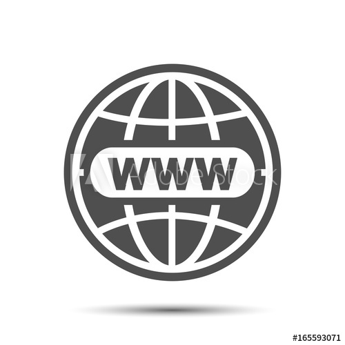 500x500 Icon, Website Icon World Globe, Flat Icon Go To Web Sign