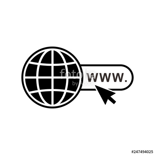 500x500 Globe And Arrow Icon, Website Icon, Go To Web Icon Vector Stock