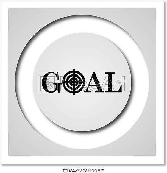561x581 Free Art Print Of Goal Icon Goal Icon Internet Button On White