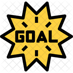 256x256 Goal Icon Of Colored Outline Style