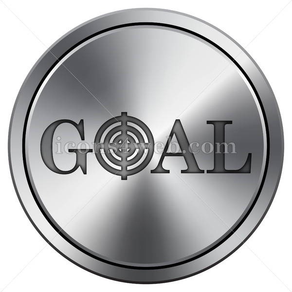 600x600 Goal Icon Round Icon Imitating Metal