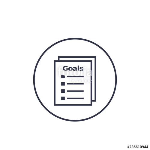 500x500 Goal Setting Icon On White Stock Image And Royalty Free Vector