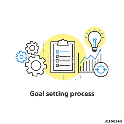 500x500 Goal Setting Process Concept Icon Stock Image And Royalty Free