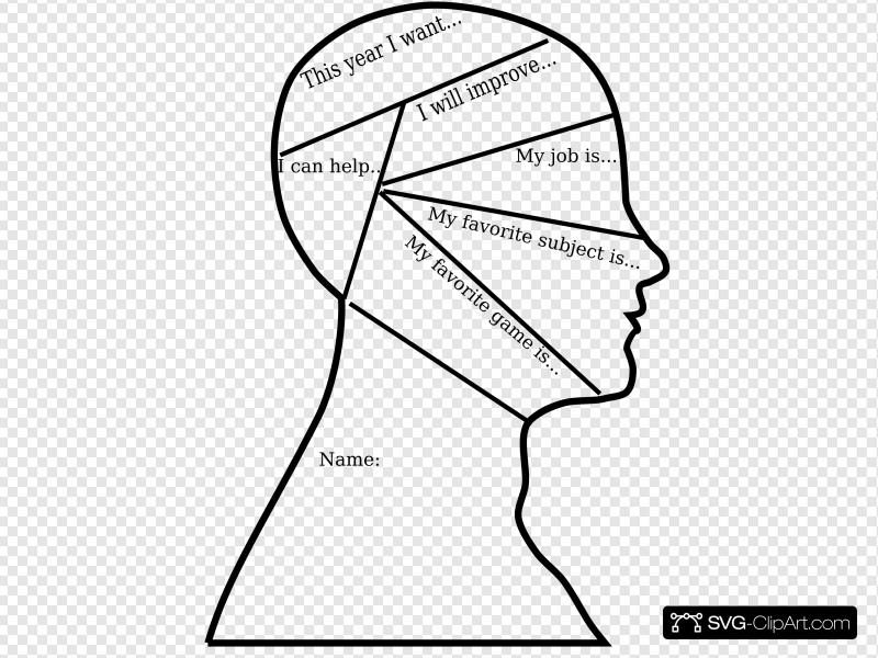 800x600 Head Outline Goal Setting Clip Art, Icon