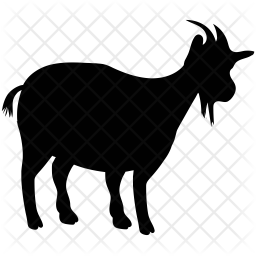 256x256 Goat Icon Of Glyph Style