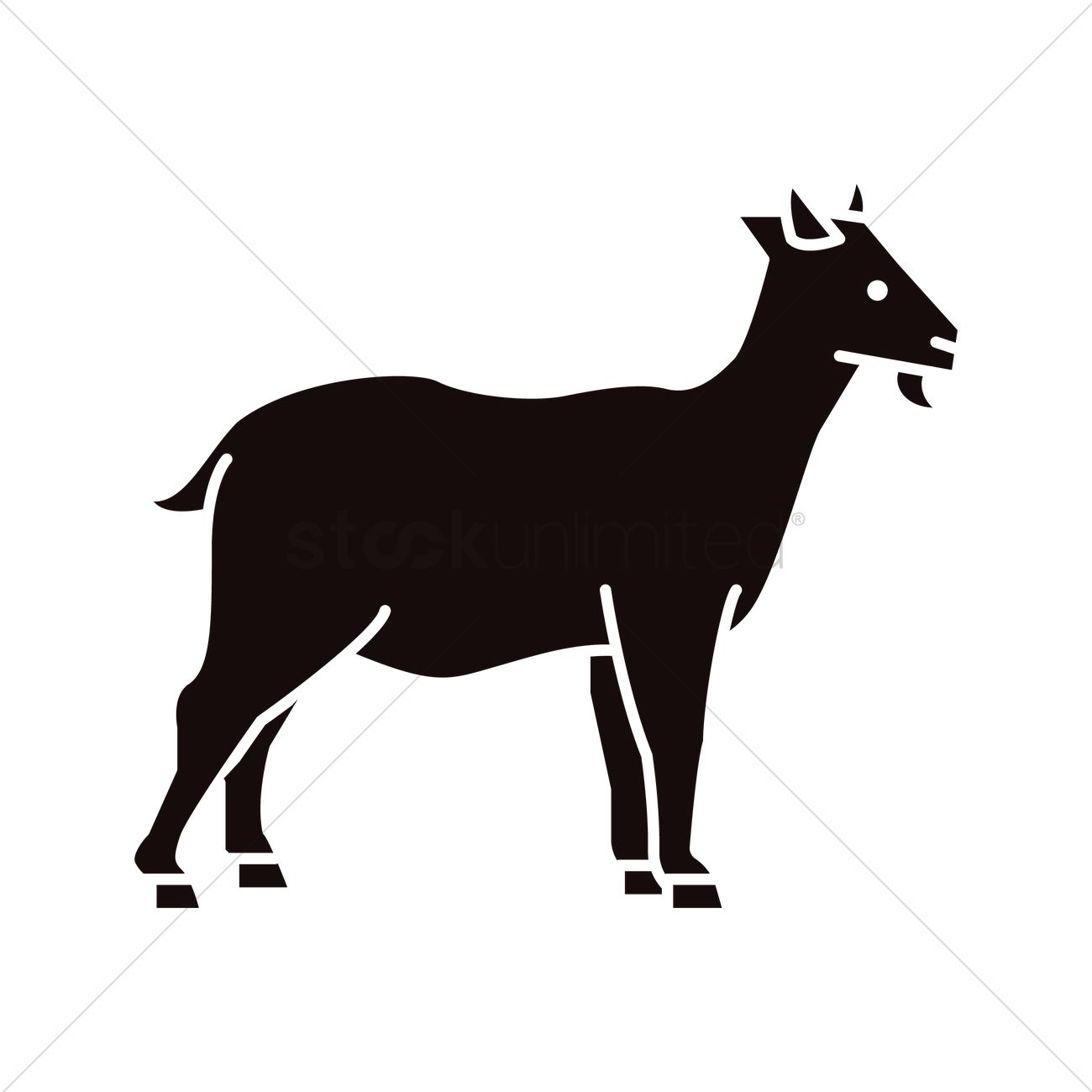 1300x1300 Goat Icon Vector Image