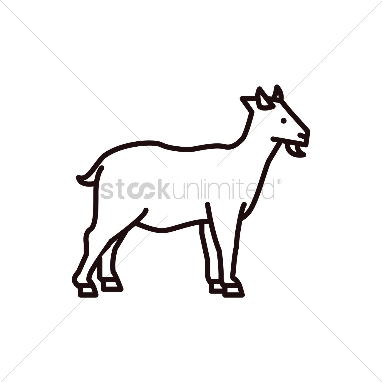 1300x1300 Goat Icon Vector Image
