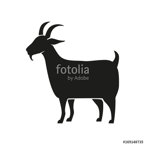 500x500 Silhouette Of Goat Icon Stock Image And Royalty Free Vector