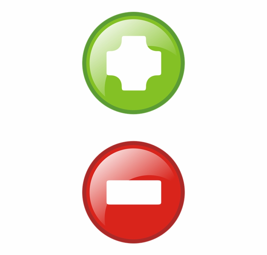 920x881 Plus Minus Icons Symbols Red