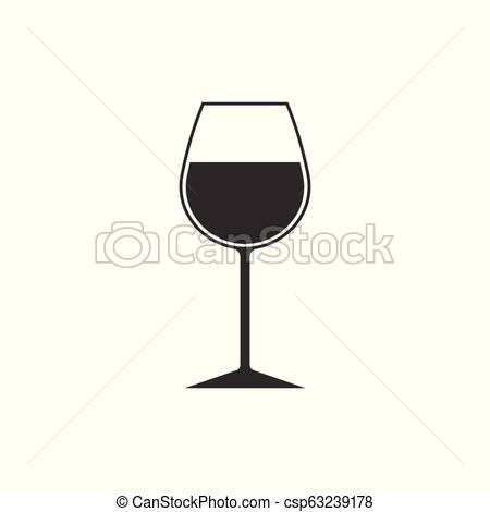 450x470 Wine Glass Icon Goblet Symbol Vector Illustration Flat Design