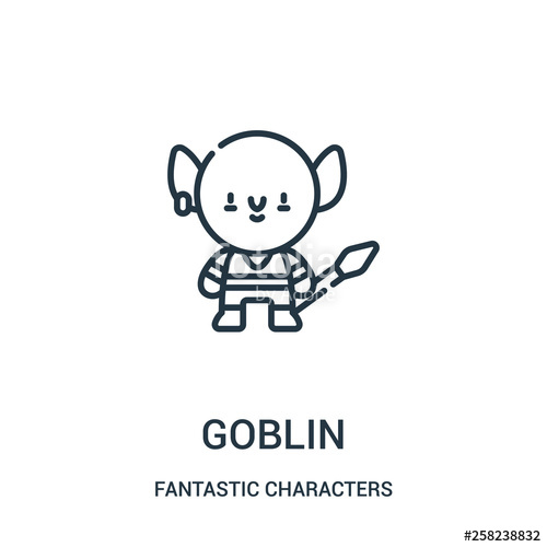 500x500 Gobln Vector From Fantastic Characters Collection Thin Line
