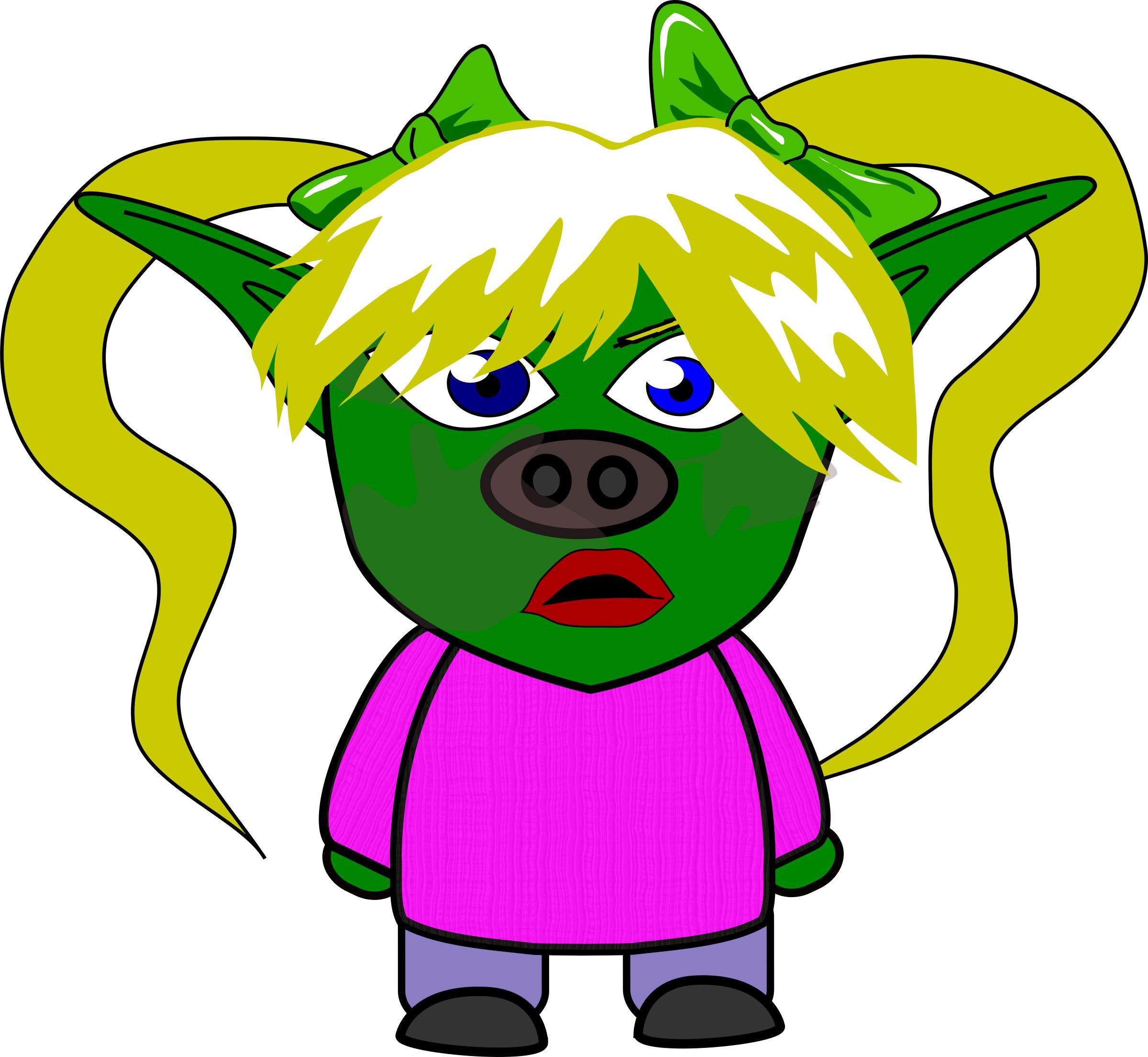 2400x2208 Chibi Goblin Girl Icons Png