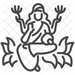 256x256 Hindu God Icon Of Line Style