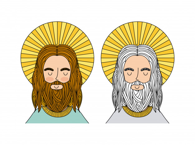 626x468 Jesus Christ And God Icon Vector Premium Download