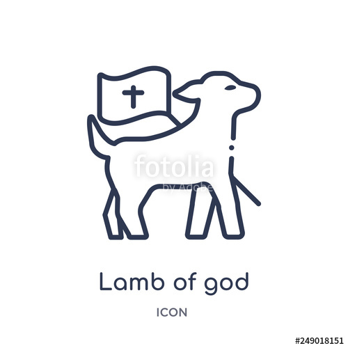 500x500 Lamb Of God Icon From Religion Outline Collection Thin Line Lamb