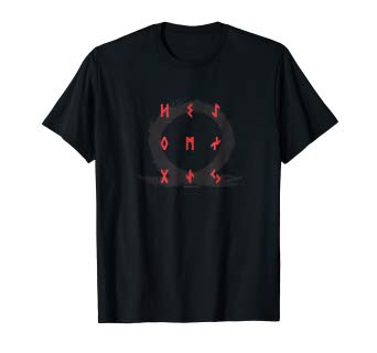 342x320 God Of War Red Icon With Runes T Shirt Clothing