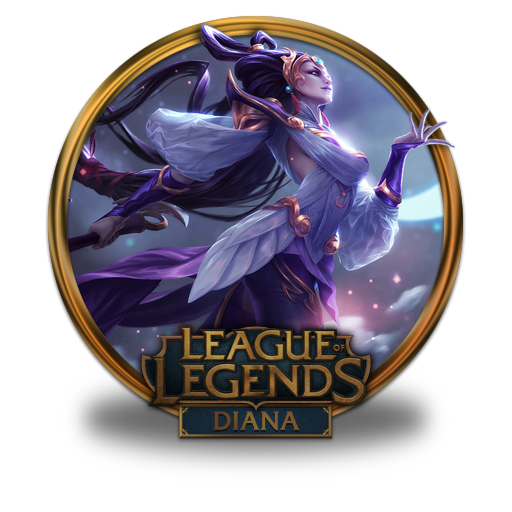 512x512 Diana Lunar Goddess Icon League Of Legends Gold Border Iconset