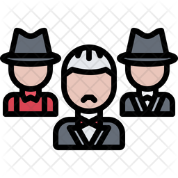 256x256 Godfather Icon Of Colored Outline Style