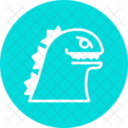 256x256 Godzilla Icon Of Glyph Style