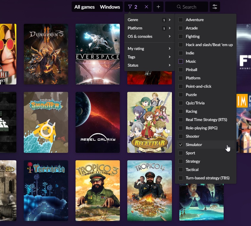 gog galaxy desktop shortcuts