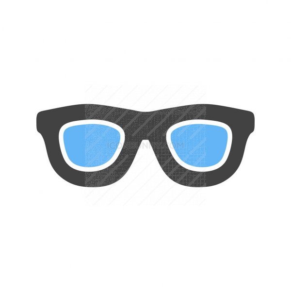 600x600 Glasses Blue Black Icon