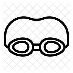 256x256 Swimming Goggles Icon Of Line Style