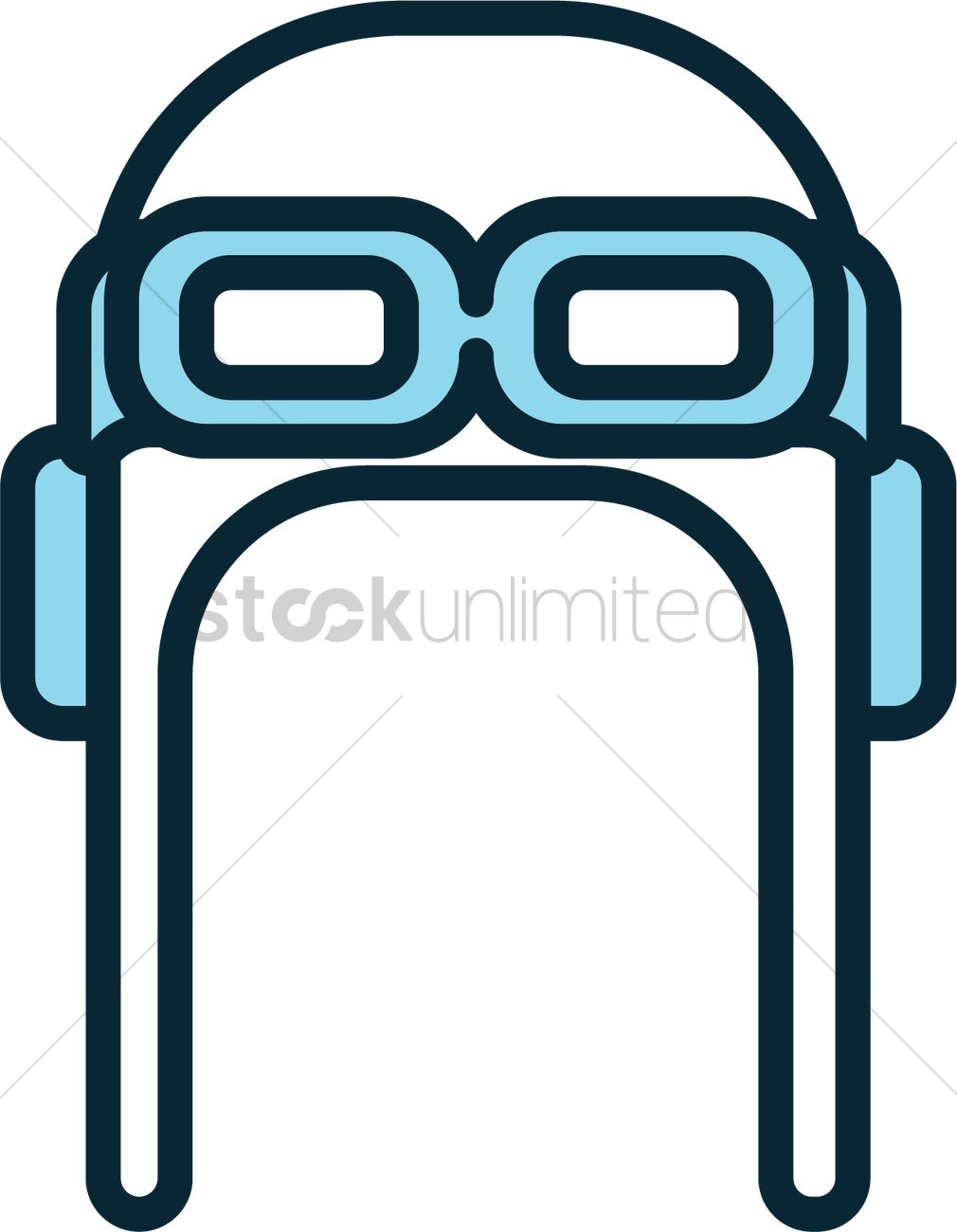 1010x1300 Flight Goggles Icon Vector Image