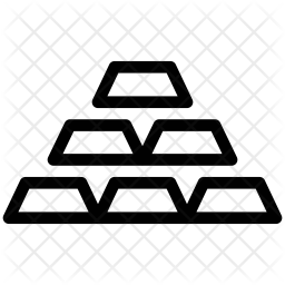 256x256 Gold Bar Icon Of Line Style