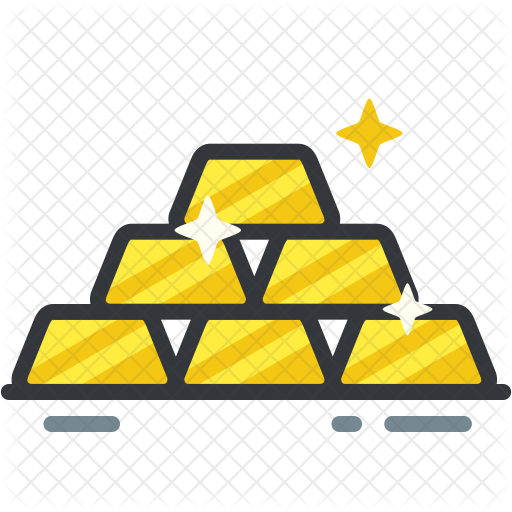 512x512 Gold Bars Icon Of Colored Outline Style