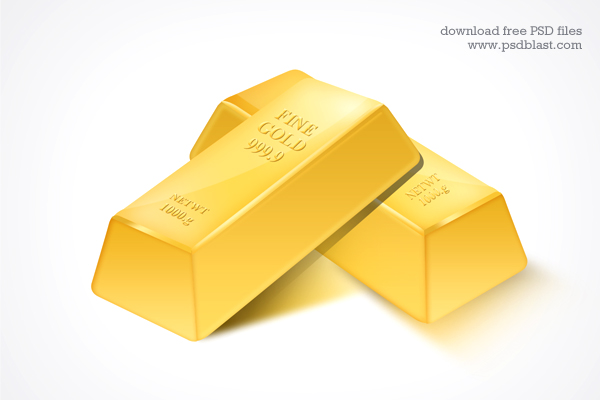 600x400 Gold Bar Icon Psdblast