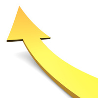 200x200 Gold Arrow In Circle Direction Sign Metal Chrome Icon Stock Vector