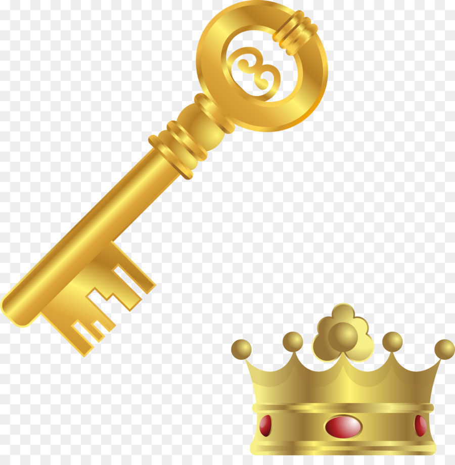 900x920 Download Icon Vector Gold Crown Key