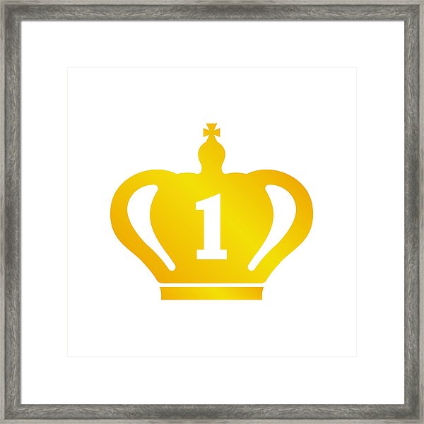 600x600 Gold Crown Icon Place Framed Print