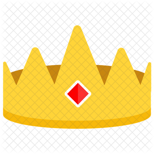 512x512 Gold Crown Icon Of Flat Style