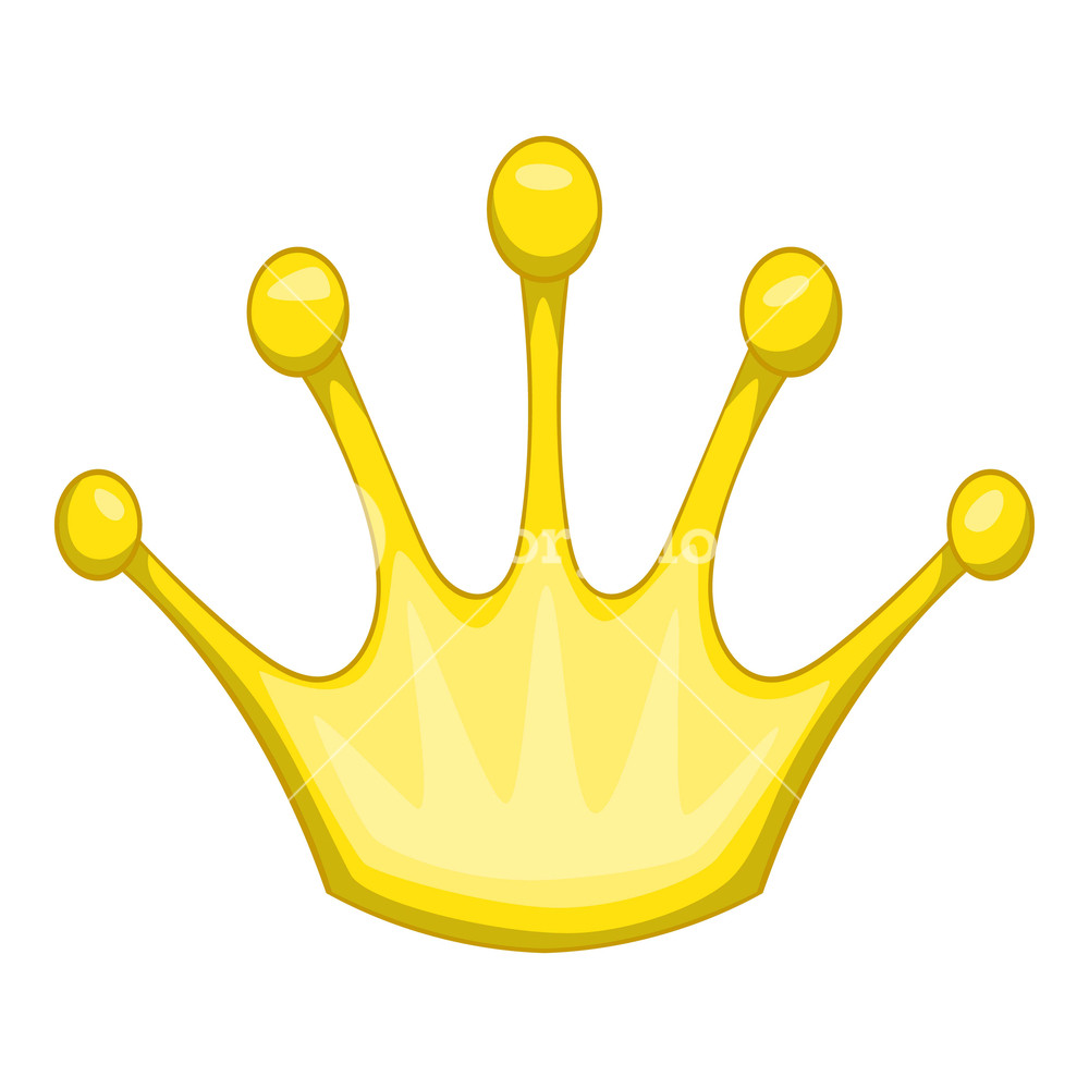 1000x1000 Gold Crown Icon Cartoon Illustration Of Gold Crown Vector Icon