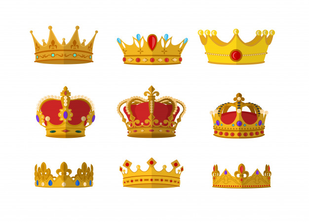 626x451 Set Of Gold Crown Icon With Different Size And Model Vector