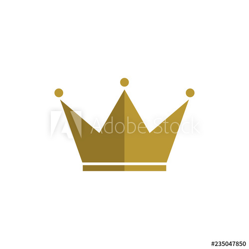 500x500 Gold Crown Icon Vector
