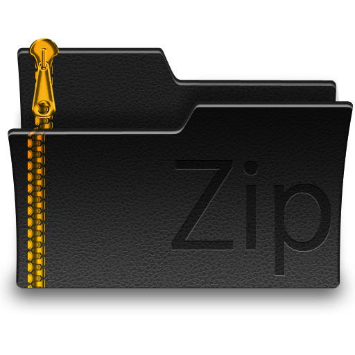 512x512 Folder Zip Gold Icon