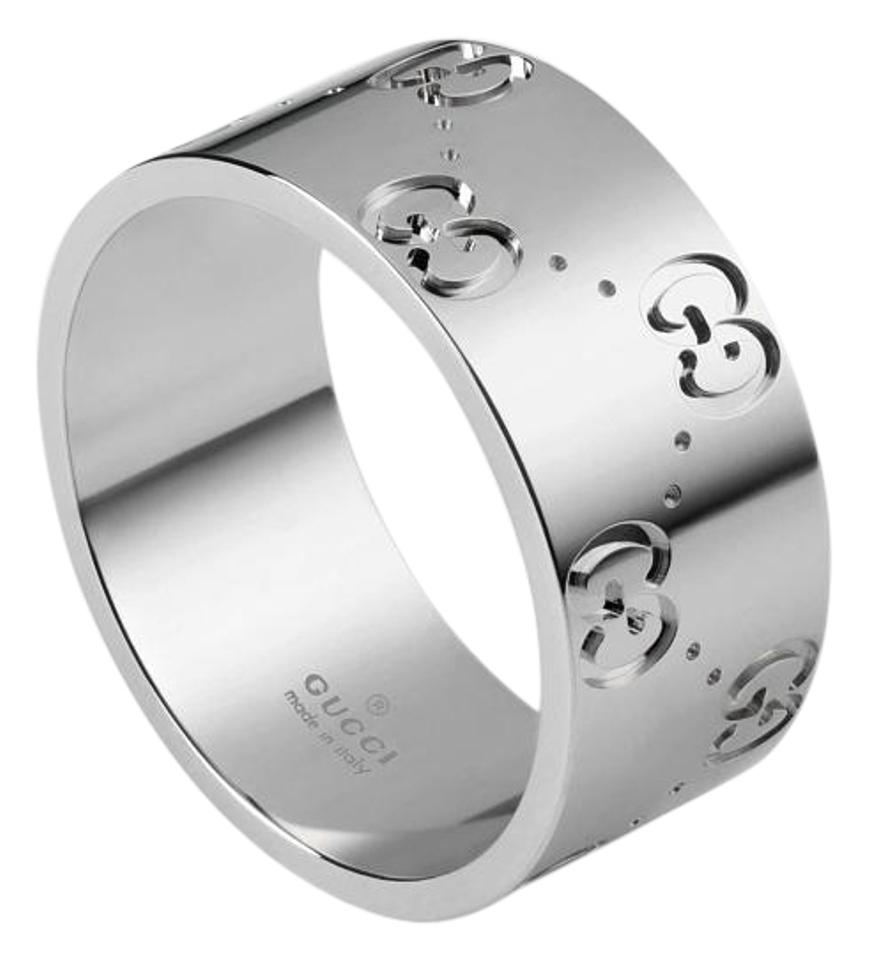 869x960 Gucci White Gold Icon Band
