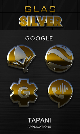 307x512 Gold Silver Glas Icon Pack Latest Version Apk