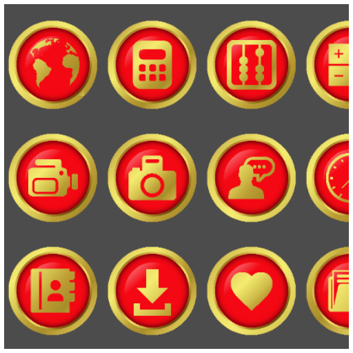 512x512 New Gold Icon Pack