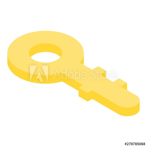 Gold Key Icon Isometric Of Gold Key Vector Icon For Web Design 500x500 Gold Key Icon Isometric Of Gold Key Vector Icon For Web Design