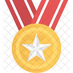 256x256 Gold Medal Icon Of Flat Style