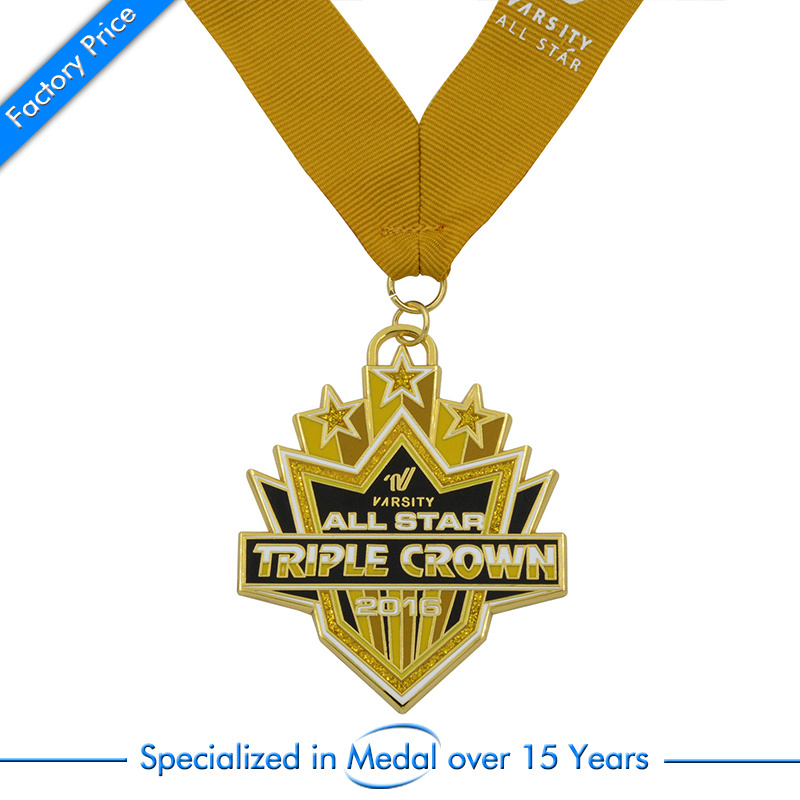 800x800 China Promotional Triple Crown Gold Award Medal Icon Of Freedom