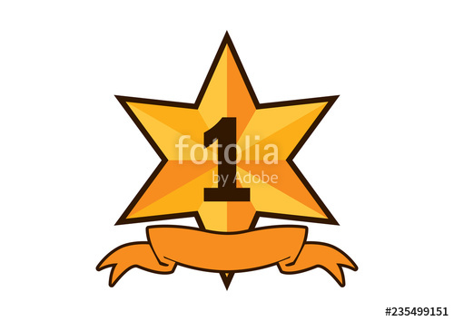 500x354 Gold Ribbon Award Icon Vector Golden Star On A White Background