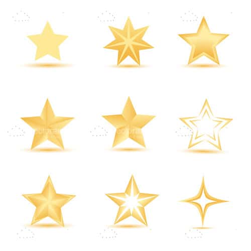 500x500 Golden Stars Icon Set
