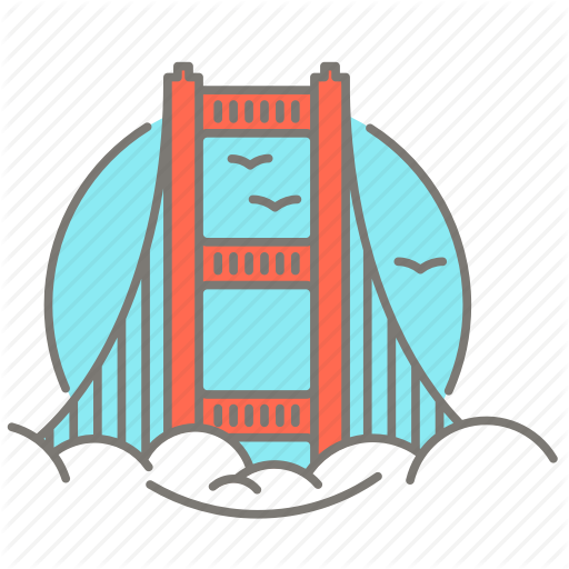 512x512 America, Golden Gate Bridge, San Francisco, Tourist Icon