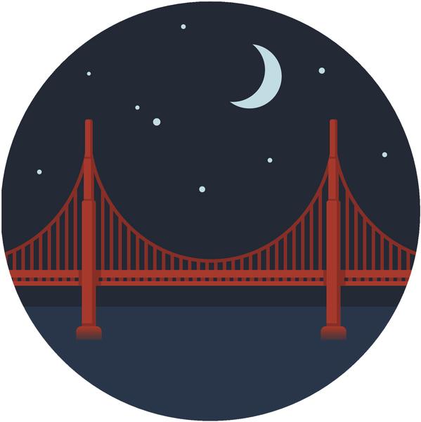 599x600 San Francisco Bay Golden Gate Bridge Icon